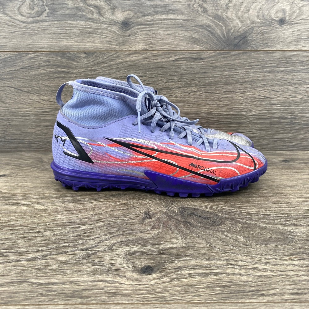 Nike Mercurial Superfly 8 Academy Turf KM Kids Size 3.5Y Purple Soccer DB0935 - Picture 1 of 9